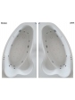 Modern corner bathtub with hydromassage 180x120 Sanplast Comfort